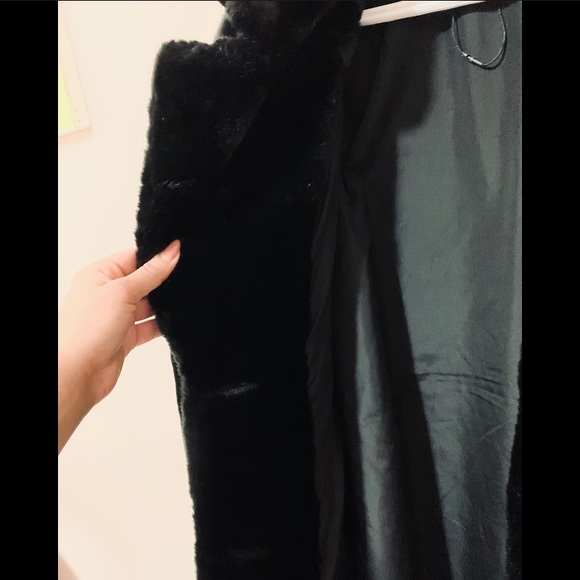 Black Faux Fur Coat - Picture 4 of 4